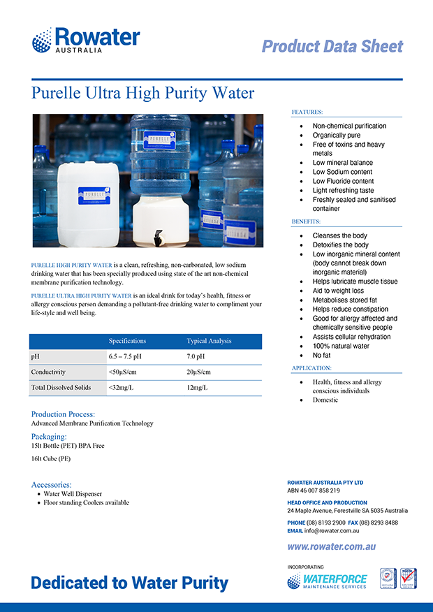 High quality drinking water delivered to your door